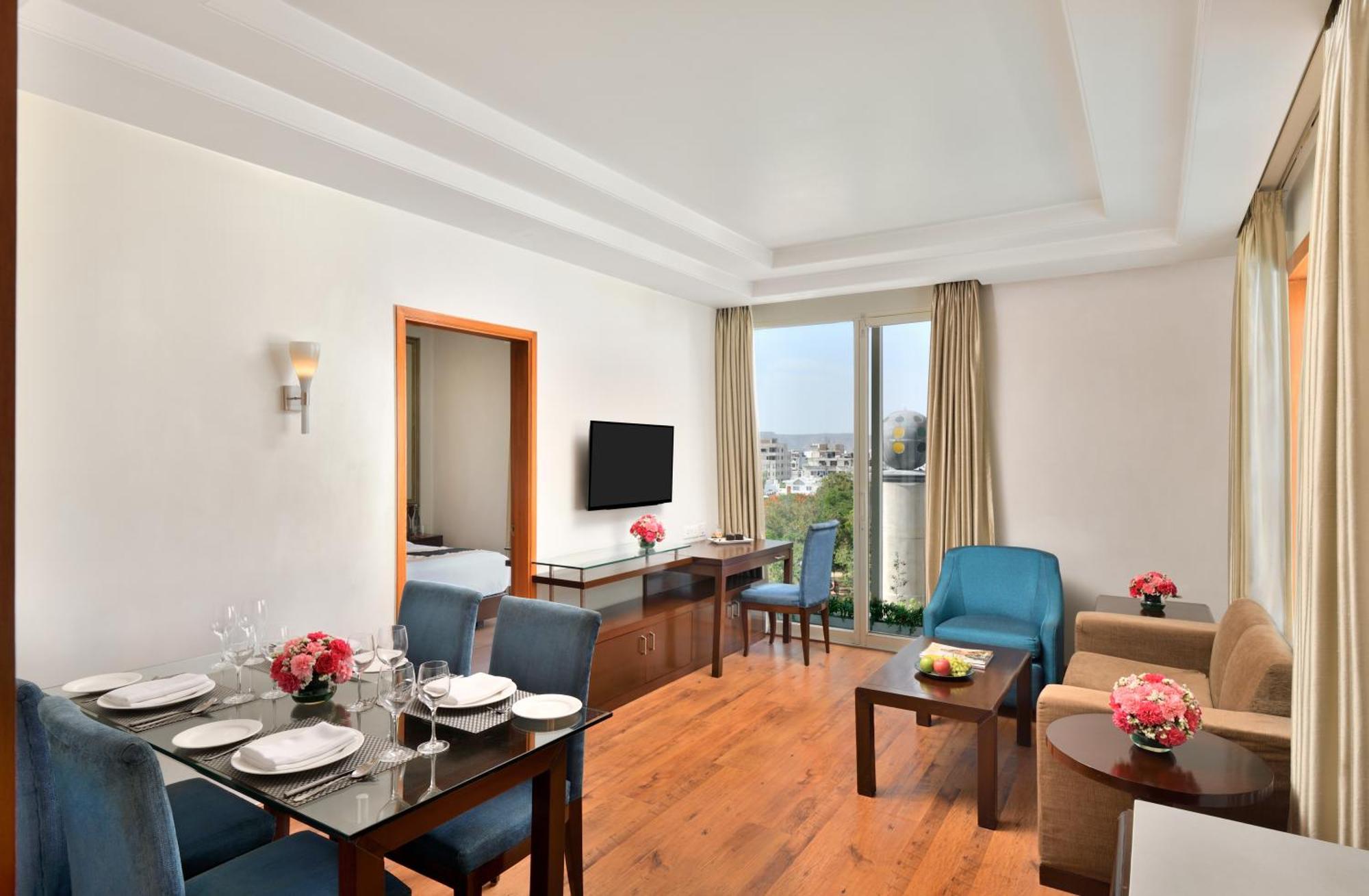 Deluxe Suite Non-Smoking: Enjoy a Buy One Get One offer at Fire Ball Bar (11 AM - 8 PM) on House Brand, 20% off on Food & Soft Beverages and Spa, Early checkin upto 2 hrs(subject to availability),Comp. 02 Head Massage(15min) prior appointment require